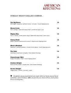 American Kitchen* SUNDAY NIGHT GRILLED CHEESE… The Big Huevo  14