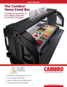 VERSA FOOD BAR®  The Cambro Versa Food Bar ®