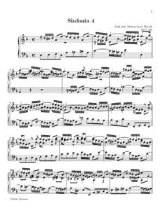 1  Sinfonia 4 Johann Sebastian Bach  