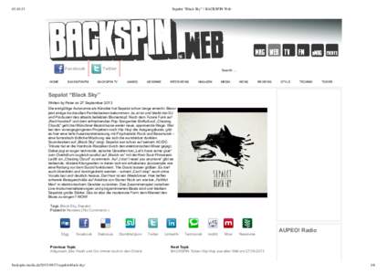 [removed]Sepalot “Black Sky” | BACKSPIN Web  Facebook HOME