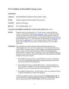 Hazardous waste / Government / Pollution / Brownfield land / Soil contamination / Small Business Liability Relief and Brownfields Revitalization Act / Superfund / Brownfield regulation and development / National Priorities List / United States Environmental Protection Agency / Town and country planning in the United Kingdom / Environment