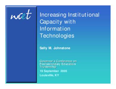 E-Learning Quality, Standards, and processes: An exchange of visions between Europe and North America   Sally M. Johnstone