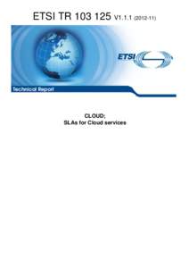 TR[removed]V1[removed]CLOUD; SLAs for Cloud services