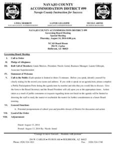 NAVAJO COUNTY ACCOMMODATION DISTRICT #99 Navajo County Instruction for Success LINDA MORROW