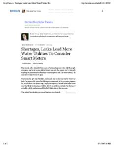 Gary Kremen: Shortages, Leaks Lead More Water Utilities To ...  http://newsle.com/article[removed]/ ×