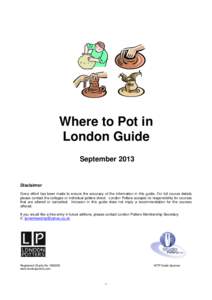 Where to Pot in London Guide September 2013