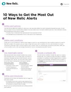 Checklist  10 Ways to Get the Most Out of New Relic Alerts 1