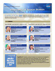 National Aeronautics and Space Administration  International Space Station