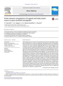 Finite element computation of trapped and leaky elastic waves in open stratified waveguides