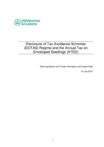 Disclosure of Tax Avoidance Schemes (DOTAS) Regime