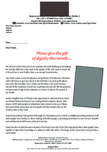 Registered Office: 30/31 Lower Camden Street, Dublin 2 Tel: +[removed]Fax: +[removed]Email: [removed] Website: www.ageaction.ie Registered