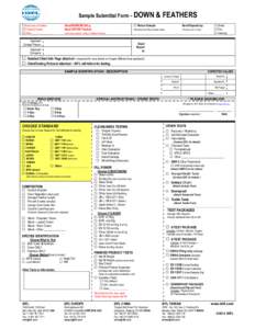 Sample Submittal Form - DOWN &慭瀻 FEATHERS - GLOBAL v6