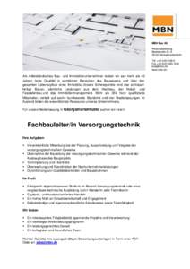 MBN Bau AG Personalabteilung Beekebreite 2 – Georgsmarienhütte Tel. +Fax +