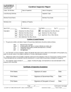 U.S. DEPARTMENT OF HOMELAND SECURITY U.S. COAST GUARD CG-5571BCondition Inspection Report
