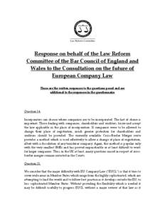 Types of business entity / Structure / English law / Business law / Corporate law / Corporation / European Company Regulation / Legal entities / Law / Corporations law