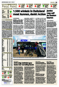 BEURS 21  EINDHOVENS DAGBLAD VRIJDAG 11 APRILwinkels in Duitsland moet kunnen, denkt Action