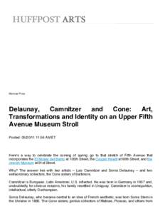 School of Paris / Modern painters / Luis Camnitzer / Place of birth missing / Orphism / Sonia Delaunay / El Museo del Barrio / Cone sisters / Abstract art / Modern art / Visual arts / Modernism