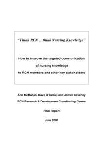 STANDARD FOR COUNCIL & COMMITTEE PAPERS