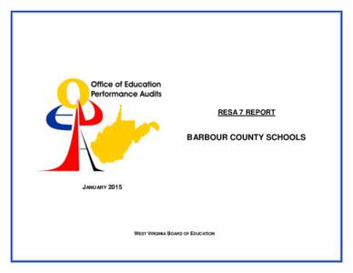 RESA 7 REPORT  BARBOUR COUNTY SCHOOLS JANUARY 2015