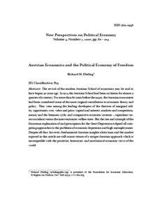 Political philosophy / Austrian economists / Austrian School / Social philosophy / Economic theories / Ludwig von Mises / Richard Ebeling / Friedrich Hayek / Socialism / Libertarianism / Economics / Conservatism in the United States