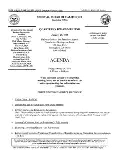 STATE AND CONSUMER SERVICES AGENCY- Department of Consumer Affairs 	  EDMUND G. BROWN JR, Governor MEDICAL BOARD OF CALIFORNIA