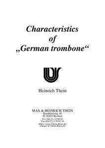 Characteristics of „German trombone“