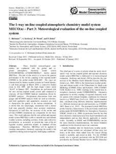 Geosci. Model Dev., 5, 129–147, 2012 www.geosci-model-dev.netdoi:gmd © Author(sCC Attribution 3.0 License.  Geoscientific