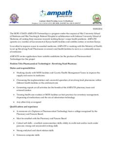 Academic Model Providing Access To Healthcare Telephone: [removed]2P.O. BOX 4606, ELDORET Fax: [removed][removed]The MOH–USAID–AMPATH Partnership is a program under the auspices of Moi University School