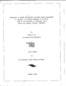 Evaluation of Aquifer Performance and Water Supply Capabilities of Alluvial and Terrace Deposits of the North Fork of the Red River; 1980