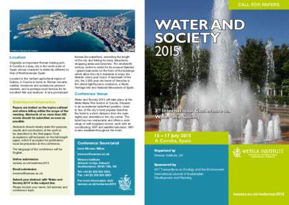 Wessex Institute of Technology / Water resources / Wessex / Water / Aquatic ecology / Water management