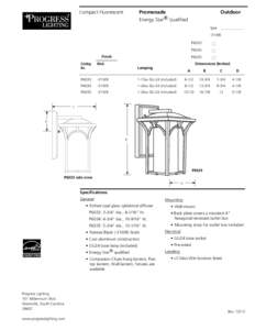 Promenade	Outdoor Energy Star® qualified compact fluorescent