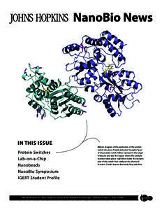 NanoBio News  IN THIS ISSUE Protein Switches Lab-on-a-Chip Nanobeads