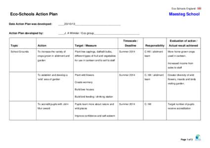 Microsoft Word - Eco school action plan[removed]doc