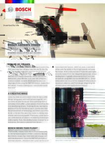Bosch Sensortec  Bosch sensors inside Bosch Sensortec’s technology enables state-of-the art drones