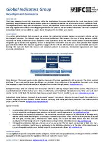 Business law / Ease of Doing Business Index / Economic policy / Benchmarking / Business / Law / Management / Doing Business Report / World Bank / Strategic management / Administrative law