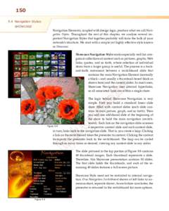 [removed]Navigation Styles: SHOWCASE Navigation Elements, coupled with design logic, produce what we call Navigation Styles. Throughout the rest of this chapter, we analyze several important Navigation Styles that togethe