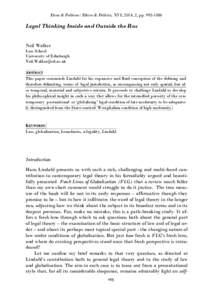 Etica & Politica / Ethics & Politics, XVI, 2014, 2, ppLegal Thinking Inside and Outside the Box Neil Walker Law School University of Edinburgh