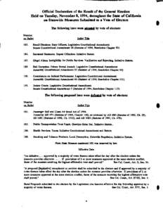 November 8, 1994, General Election Statement of Vote