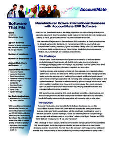 Software That Fits Manufacturer Grows International Business with AccountMate ERP Software
