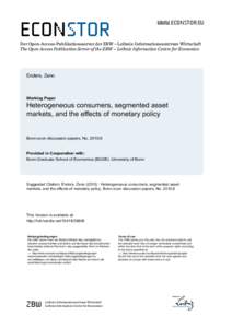 Inflation / Demand for money / Deflation / Money supply / Interest rate / Real versus nominal value / Contractionary monetary policy / Representative agent / General equilibrium theory / Economics / Monetary policy / Macroeconomics