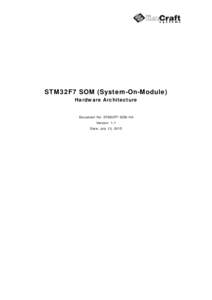 STM32F7 SOM (System-On-Module) Hardware Architecture Document No: STM32F7-SOM-HA Version: 1.1 Date: July 13, 2015