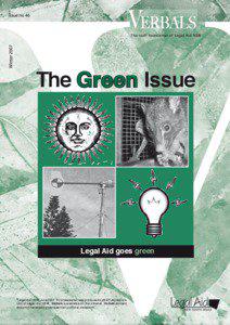 The Green Issue  Legal Aid goes green