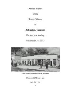 Annual Report Martha Canfield of the Town Officers of