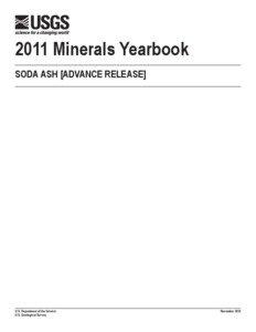 2011 Minerals Yearbook SODA ASH [ADVANCE RELEASE]