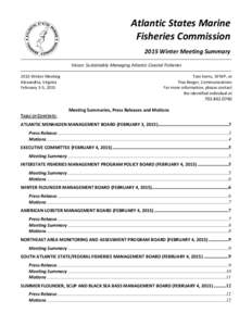 Fisheries / Atlantic menhaden / Menhaden / Stock assessment / Overfishing / Atlantic States Marine Fisheries Commission / Fisheries management / Fishery / Wild fisheries / Fish / Clupeidae / Fisheries science