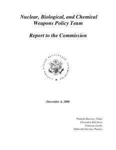 Nuclear, Biological, and Chemical (NBC) Weapons Policy Team