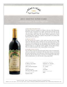 St. Helena /  California / Napa Valley AVA / Cabernet Sauvignon / Heitz Wine Cellars / Andesite Vineyard