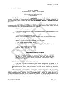 [removed]Final Draft FORM NO. DO&G[removed]STATE OF ALASKA DEPARTMENT OF NATURAL RESOURCES Gas Storage Lease ADL No[removed]