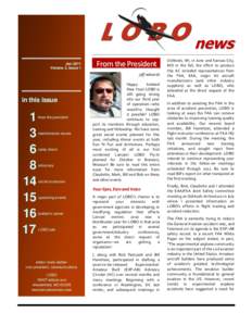 news Jan 2011 Volume 3, Issue 1 From the President jeff edwards