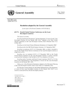 United Nations  General Assembly A/RES[removed]Distr.: General